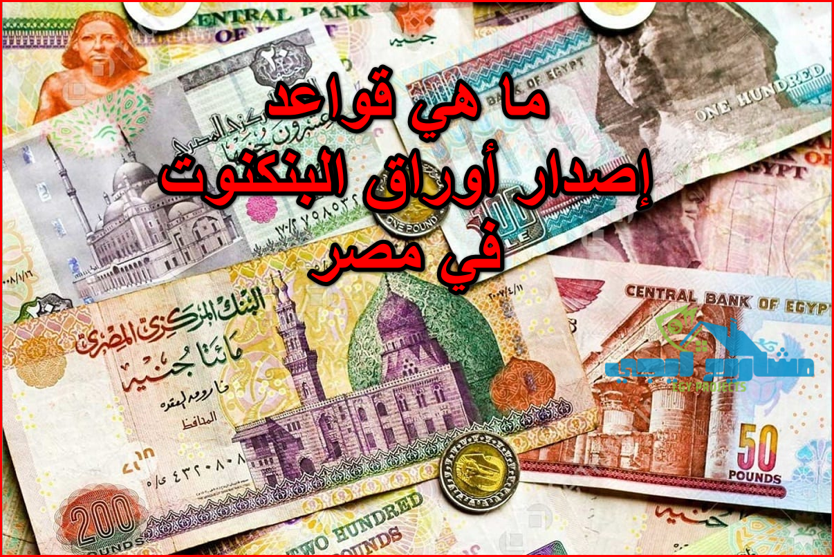 ما هي قواعد إصدار أوراق البنكنوت في مصر